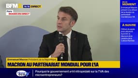 IA : "On est à un moment de renaissance", affirme Emmanuel Macron