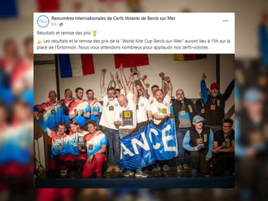 La France a été sacrée championne du monde de cerf-volant acrobatique.