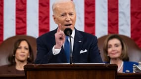 Joe Biden, le 2 mars 2022 lors de son premier discours sur l'État de l'Union