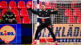 Samir Bellahcene, face au Koweït, lors du 2e match du tour préliminaire des Bleus, le 16 janvier