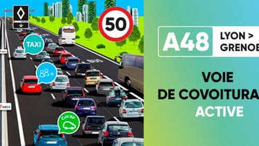 En septembre 2020, une voie pourra être réservée au covoiturage mais aussi aux taxis et voitures électriques.