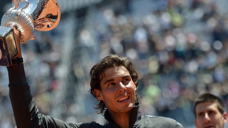 Rafael Nadal lors de son succès à Rome