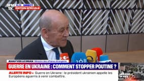 Jean-Yves Le Drian: "Il faudra viser davantage les oligarques [russes] et aussi mettre dans le paquet [de sanctions] le Belarus"