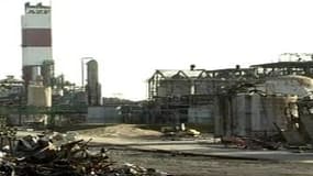 L'usine AZF à Toulouse après la catastrophe de 2001