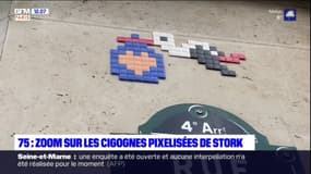Paris: zoom sur les cigognes pixelisées de Stork