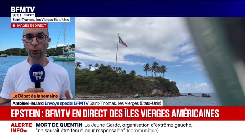 Discrétion, palmiers, rochers ... BFMTV a pu s'approcher de l'île privée de Jeffrey Epstein