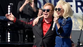 Elton John et Lady Gaga, le 27 février 2016