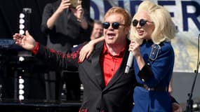 Elton John et Lady Gaga, le 27 février 2016