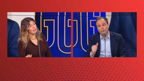 Flora Ghebali et Charles Consigny sur le plateau des Grandes Gueules le 24 février 2025