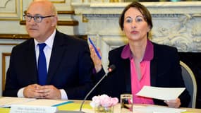 Michel Sapin et Ségolène Royal en conseil des ministres, le 23 juin 2014.