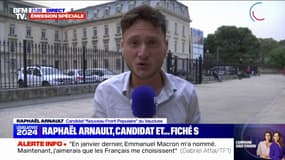 Raphaël Arnault, candidat "Nouveau Front populaire" dans le Vaucluse et fiché S, n'envisage "certainement pas" de retirer sa candidature