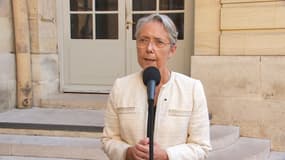 Elisabeth Borne, le 3 juillet 2023 à Matignon