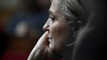 Marine Le Pen à l'Assemblée nationale, le 7 janvier 2020.