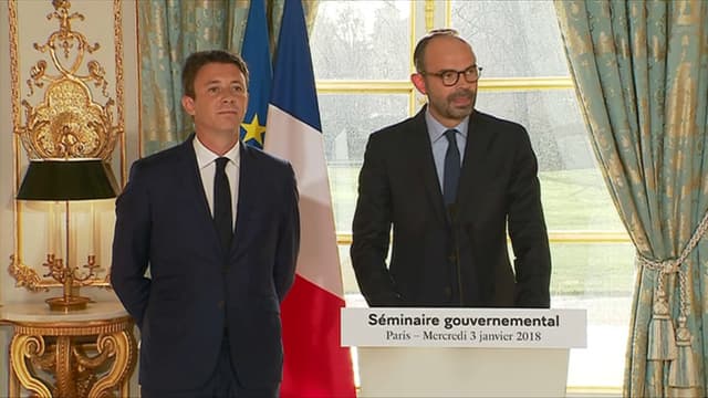 Edouard Philippe et Benjamin Griveaux mercredi à l'Elysée.