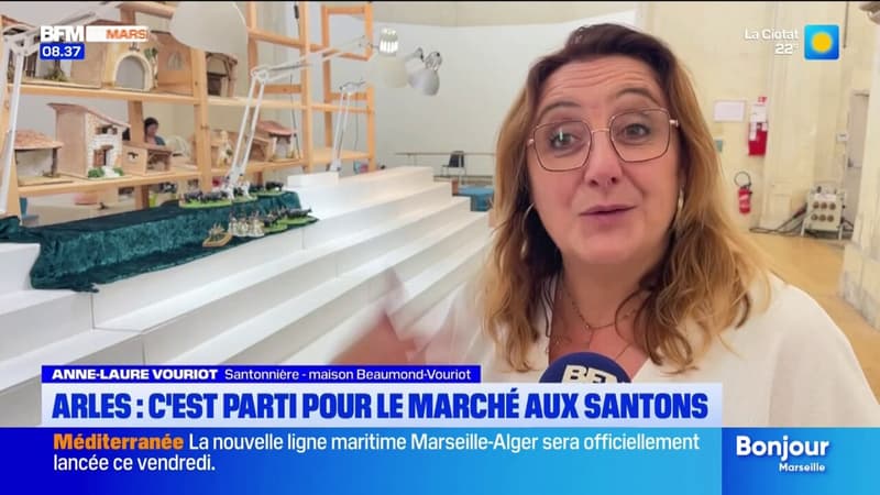 Regarder la vidéo Arles: démarrage du marché aux santons