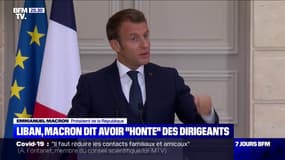 Emmanuel Macron: C'est aux "responsables" du Liban "de décider d'être à la hauteur de leur pays et de leur histoire ou pas"