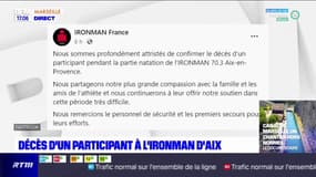 Aix-en-Provence: un participant à l'Ironman 70.3 meurt pendant la partie natation