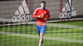 Lucas Hernandez à l'entraînement avec le Bayern, mars 2023