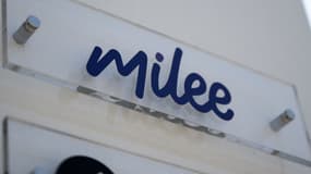 Le logo du distributeur de publicités Milee, appartenant au groupe Hopps, au siège de l'entreprise à Aix en Provence (Bouches-du-Rhône), le 10 septembre 2024 (photo d'illustration).