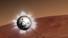 Images de synthèses du vaisseau spatial LDSD, conçu par la NASA pour faciliter l'atterrissage des futures missions sur Mars