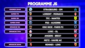 Ligue 1 : Le programme de la J6, avec Strasbourg - OM et Losc - OL