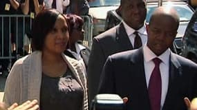 Nafissatou Diallo et son très médiatique avocat, Kenneth Thompson.