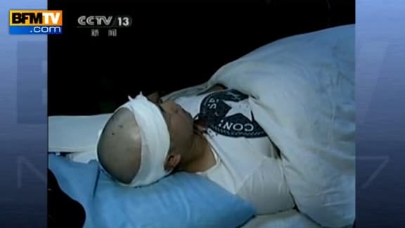 Une des victimes de l'attaque armée qui s'est déroulée en gare de Kunming, le 1er mars 2014 en Chine.
