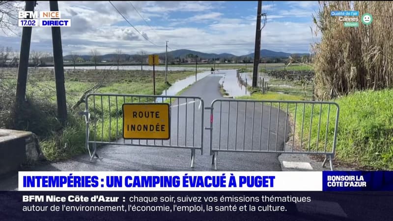 Intempéries: un camping évacué à Puget-sur-Argens, les sinistrés hébergés dans un gymnase