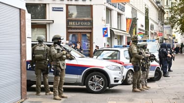 Des policiers assurent la sécurité dans le centre de Vienne, le 3 novembre 2020. (Photo d'illustration)