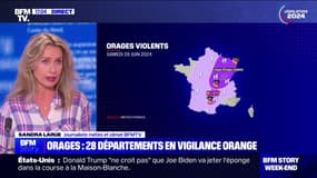 Orages: 28 départements placés en vigilance orange par Météo-France