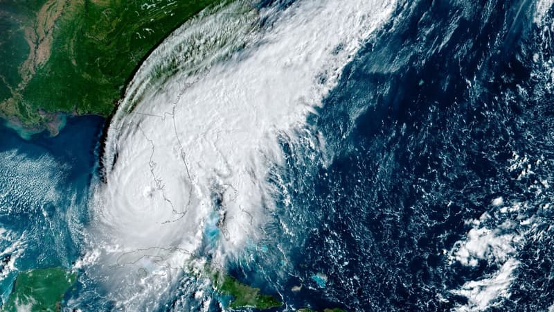 Vue depuis l'espace de l'ouragan Ian en Floride, le 28 septembre 2022.