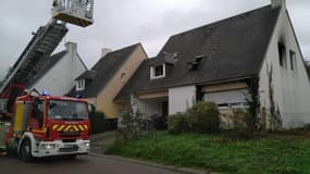 Une chambre a pris feu dans une maison à Bricquebec (Manche), le 5 novembre 2022. 