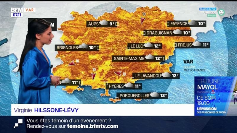 Météo Var: un ciel chargé ce lundi, jusqu'à 15°C à Hyères