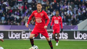 Nemanja Matic lors de Toulouse-Rennes (0-0, Ligue 1), le 17 décembre 2023, sa dernière apparition avec Rennes?