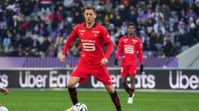 Nemanja Matic lors de Toulouse-Rennes (0-0, Ligue 1), le 17 décembre 2023, sa dernière apparition avec Rennes?