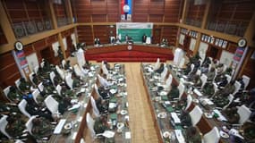 Réunion des chefs d'état-major de la Communauté économique des États de l’Afrique de l’Ouest (Cedeao), à propos du putsch au Niger, le 2 août 2023 à Abuja au Nigeria