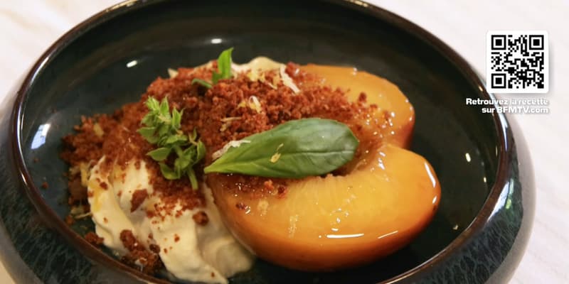 Les recettes de l'été: pêches rôties. 