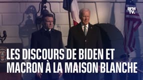 L'intégralité des discours de Joe Biden et d'Emmanuel Macron à la Maison Blanche