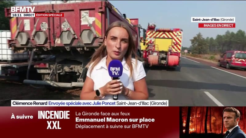 Incendies en Gironde: les sapeurs-pompiers sur le qui-vive à Saint-Jean-d'Illac