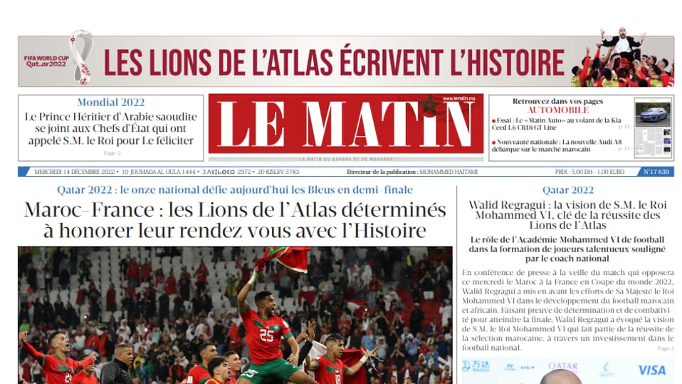 Un rendez-vous avec l'histoire à honorer pour Le Matin