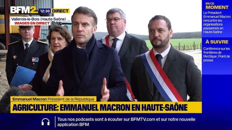 Emmanuel Macron explique vouloir "se battre" pour "défendre la souveraineté agricole"