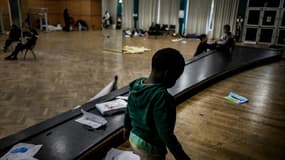 Des familles sans-abri occupent un centre culturel à Villeurbanne, dans la banlieue de Lyon, le 9 novembre 2023. (Photo d'illustration)