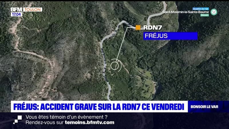 Fréjus: accident grave sur la RDN7