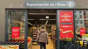Le supermarché du quartier de l'Elsau à Strasbourg (Bas-Rhin), ouvert le 24 décembre 2024.