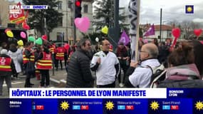 Le personnel hospitalier a manifesté ce vendredi à Lyon
