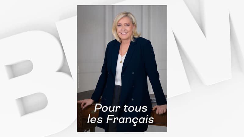 Présidentielle: nouvelle affiche et nouveau slogan de campagne pour Marine Le Pen