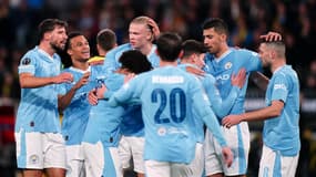 Les joueurs de Manchester City face aux Young Boys de Berne en octobre 2023.