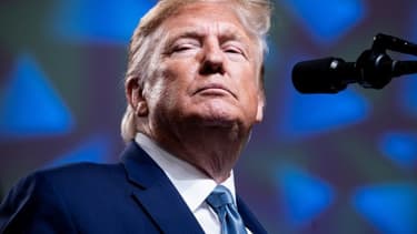 Donald Trump prend la parole lors d'une conférence à Pittsburgh, en Pennsylvanie, le 23 octobre 2019 (image d'illustration)
