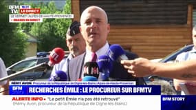 Disparition d'Émile: "Les gendarmes ont procédé aujourd'hui à des opérations de ratissages judiciaires", affirme le procureur de la République de Digne-les-Bains