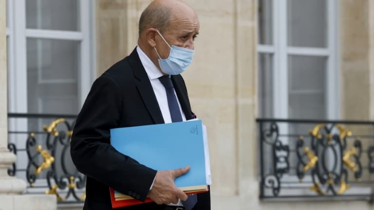 Le ministre des Affaires étrangères Jean-Yves le Drian, le 28 octobre 2020 à Paris.